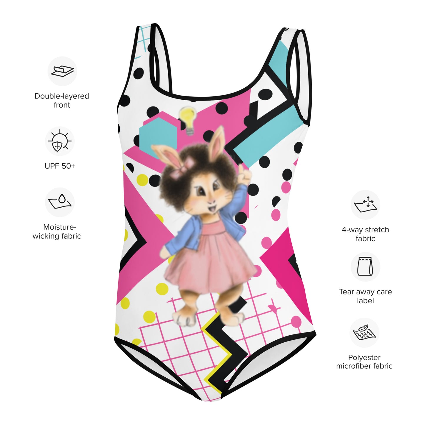 Big Kids Afro Bunny Swimsuit(Porkchop)